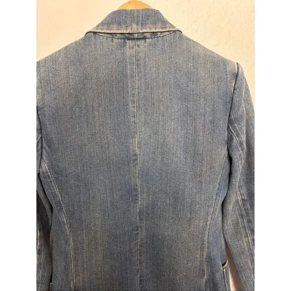 Polo Ralph Lauren Denim Crest Blazer Double Breasted Gold Button XS - Picture 6 of 12